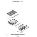 Whirlpool EV190FXSW00 shelf and basket diagram