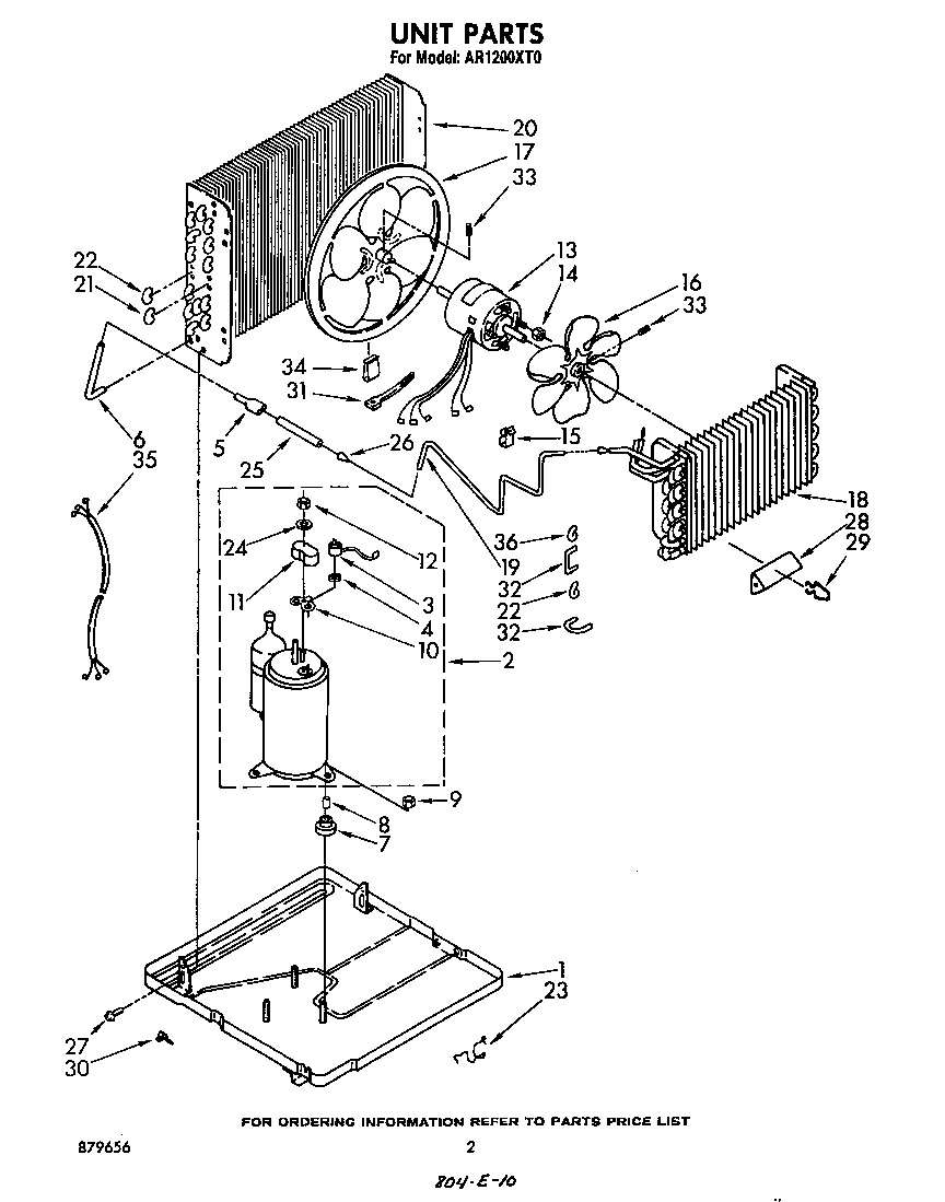Whirlpool AR1200XT0 unit diagram