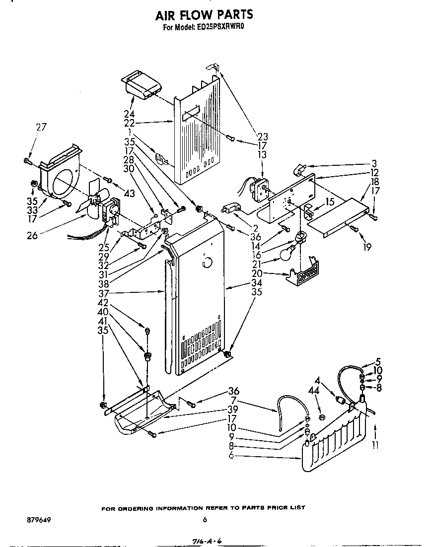 Whirlpool ED25PSXRWR0 airflow diagram
