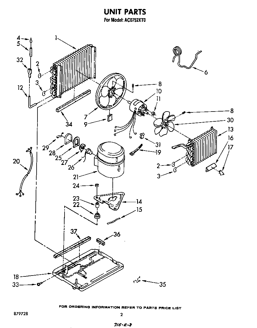 Whirlpool AC0752XT0 unit diagram