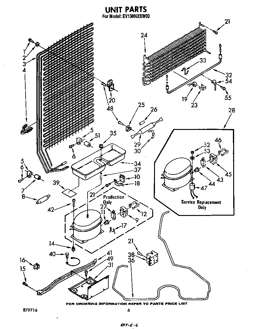 Whirlpool EV130NXSW00 unit diagram