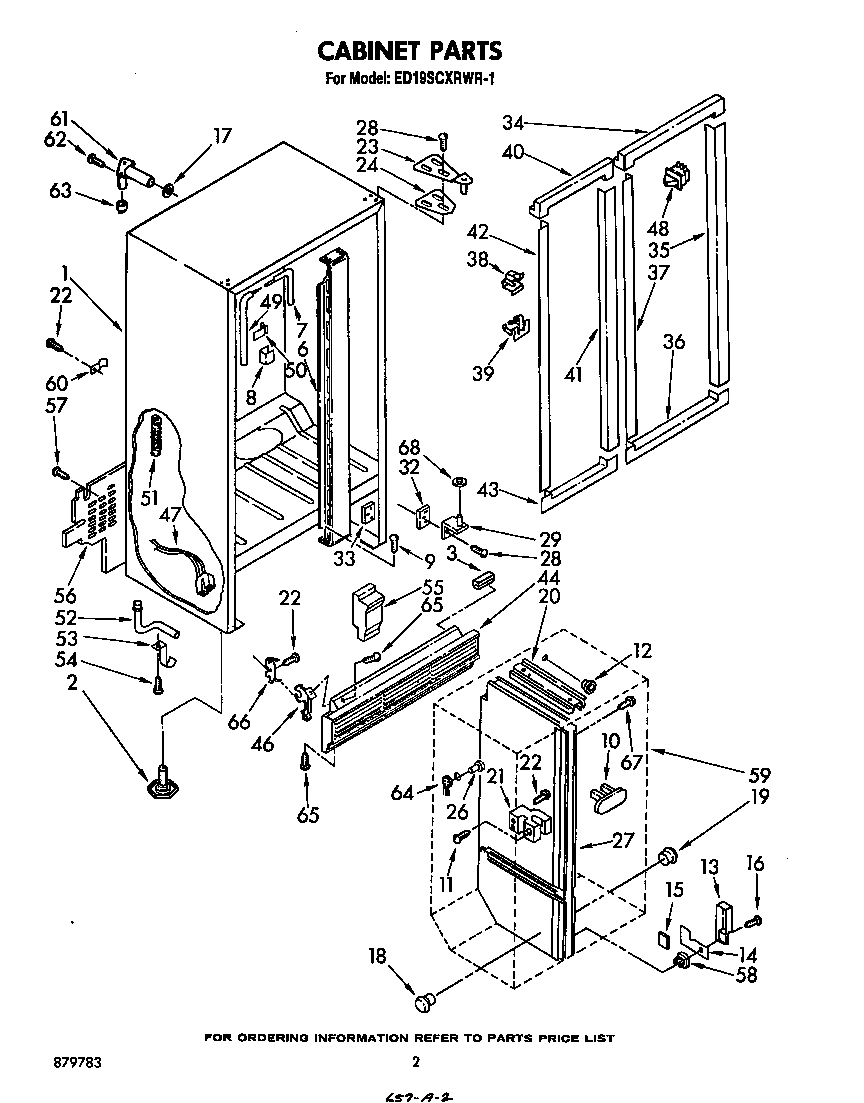 Whirlpool ED19SCXRWR1 cabinet diagram