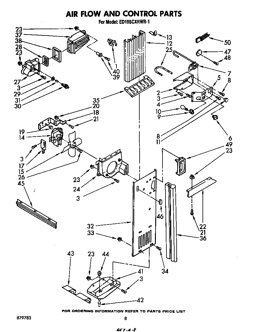 Whirlpool ED19SCXRWR1 air flow and control diagram