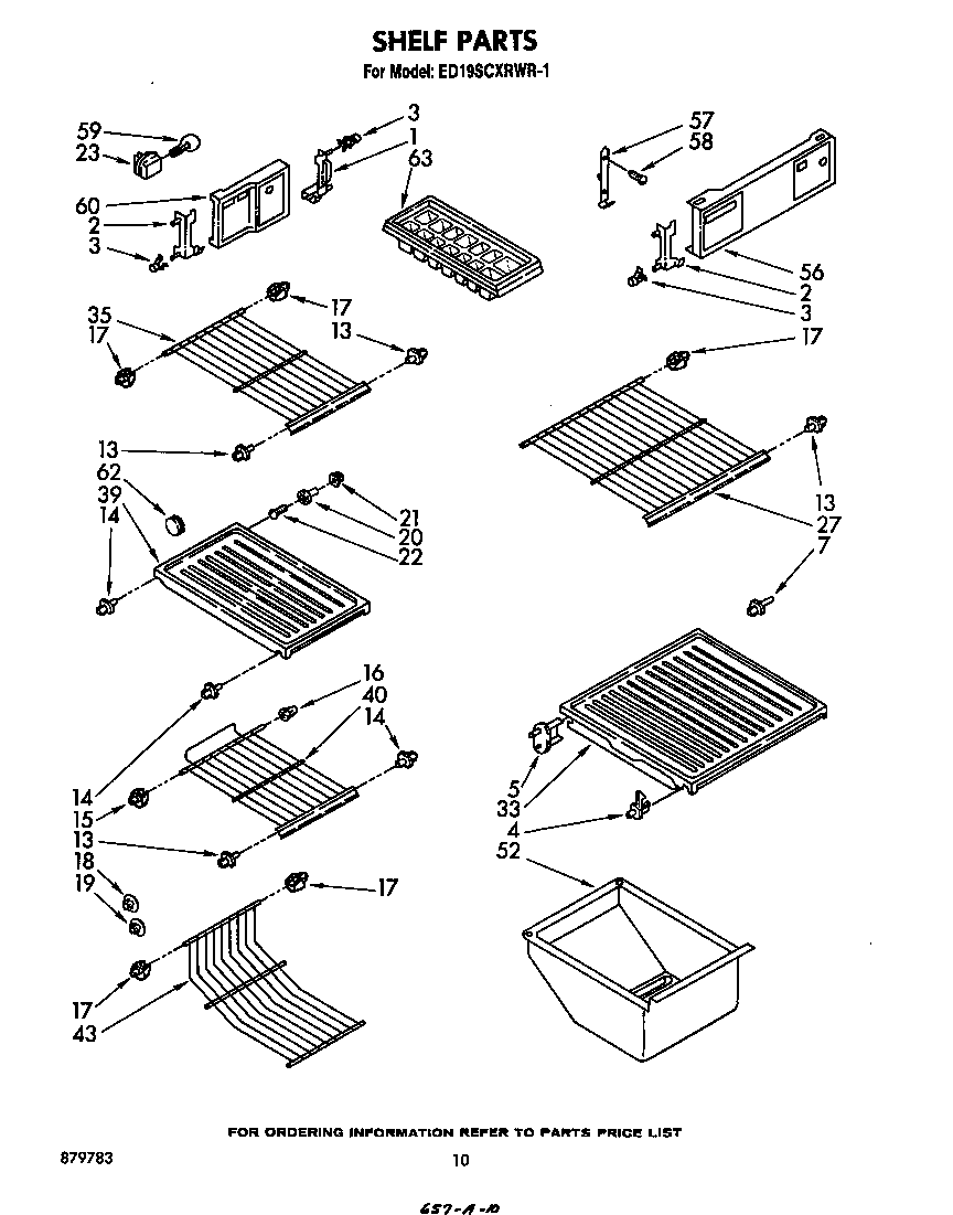 Whirlpool ED19SCXRWR1 shelf diagram
