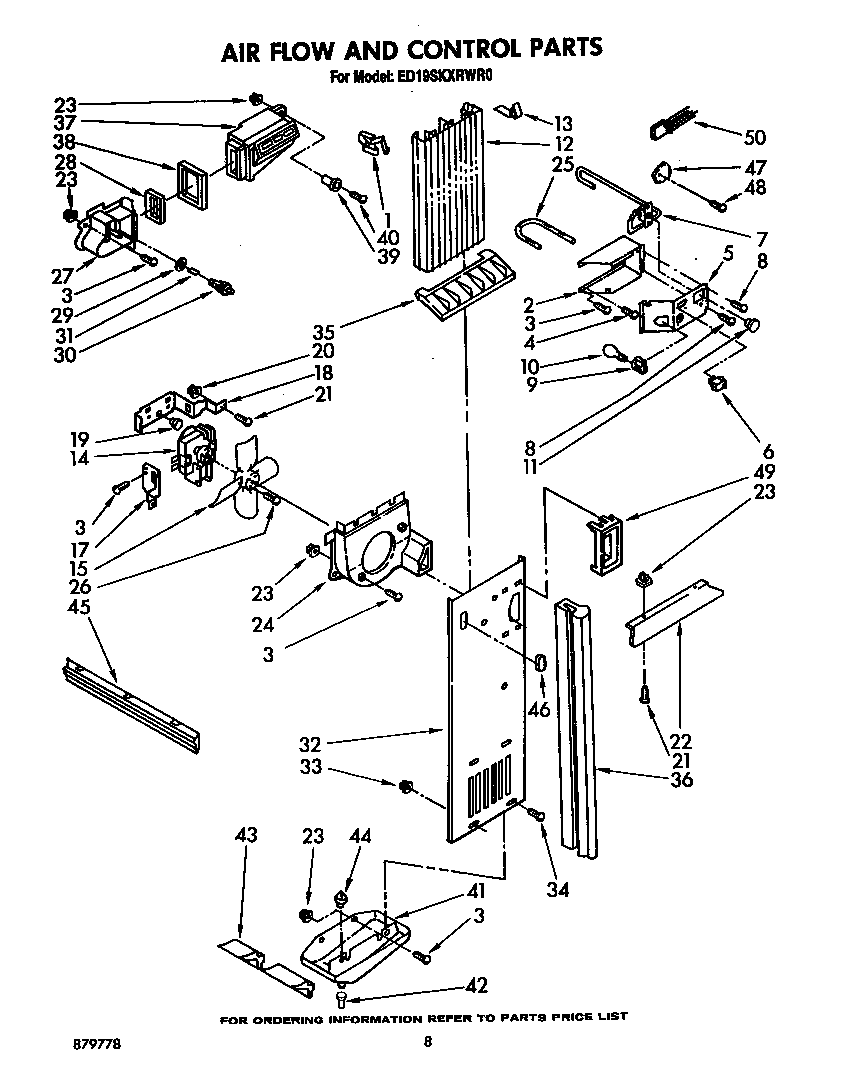 Whirlpool ED19SKXRWR0 air flow and control diagram