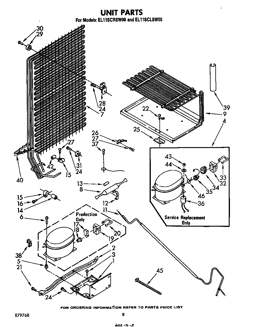 Whirlpool EL11SCLSW00 unit diagram