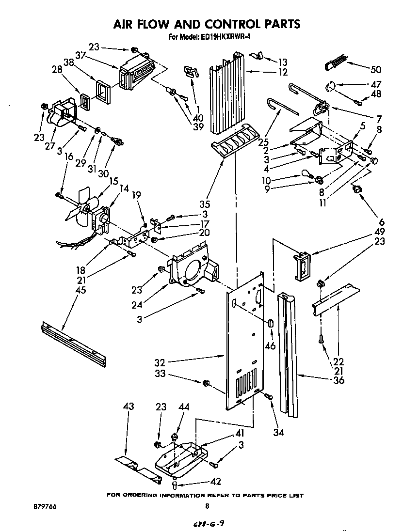 Whirlpool ED19HKXRWR4 airflow and control diagram
