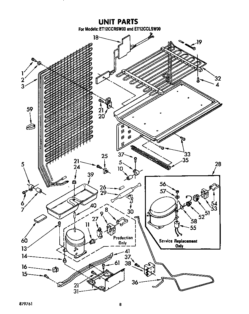 Whirlpool ET12CCRSW00 unit diagram