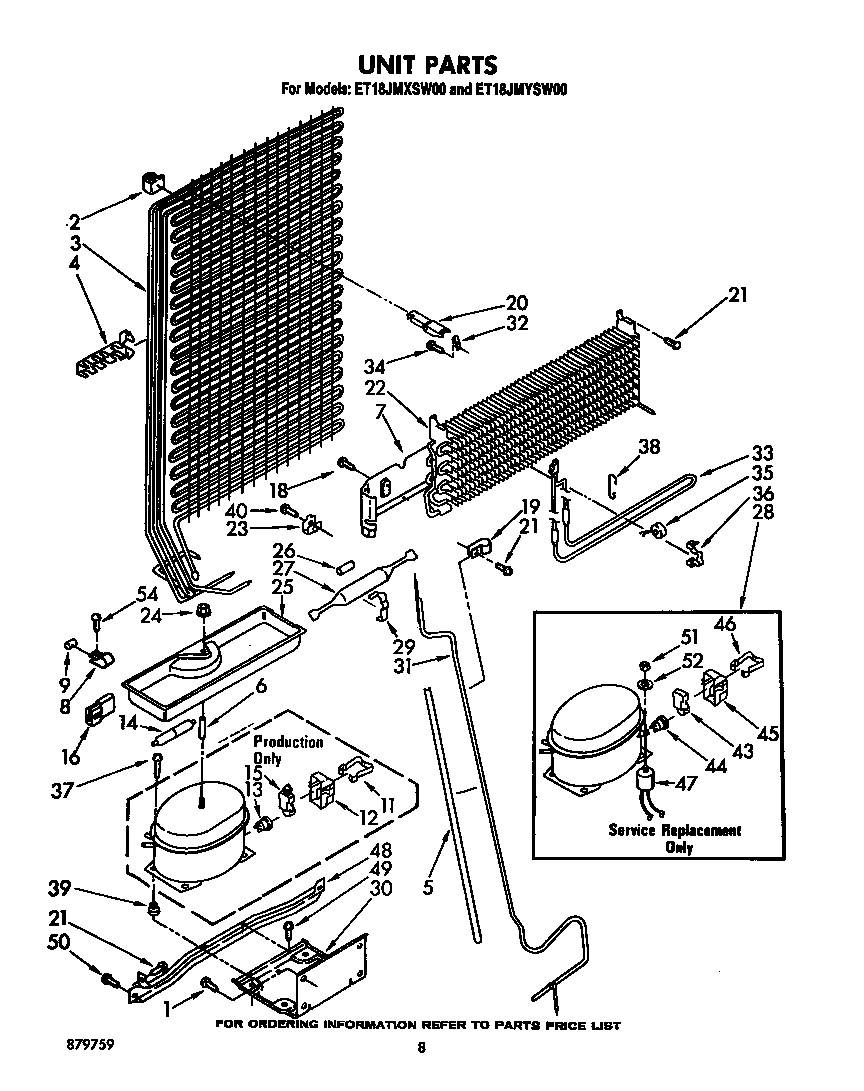 Whirlpool ET18JMXSW00 unit diagram