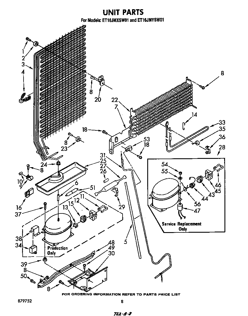 Whirlpool ET16JMXSW01 unit diagram