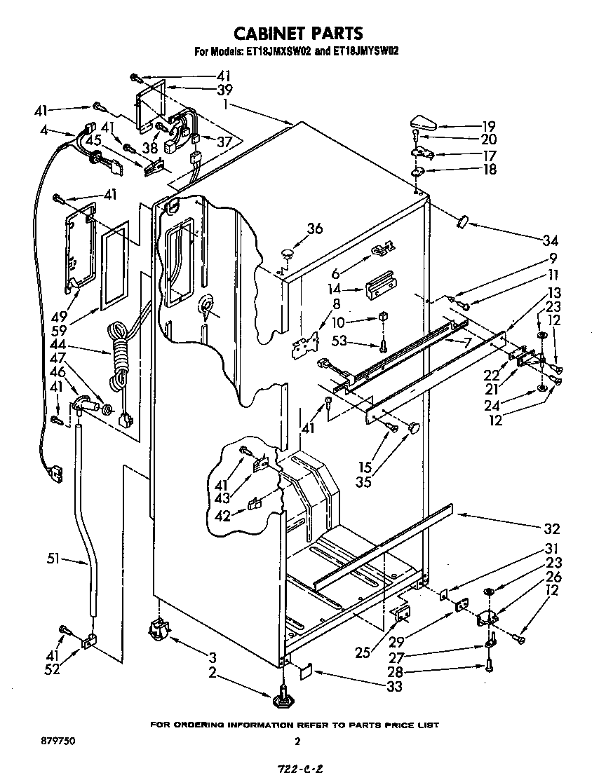 Whirlpool ET18JMXSW02 cabinet diagram