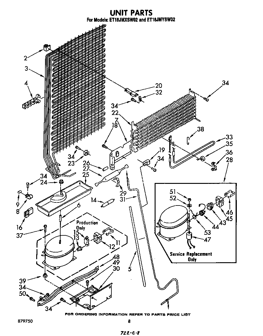 Whirlpool ET18JMXSW02 unit diagram