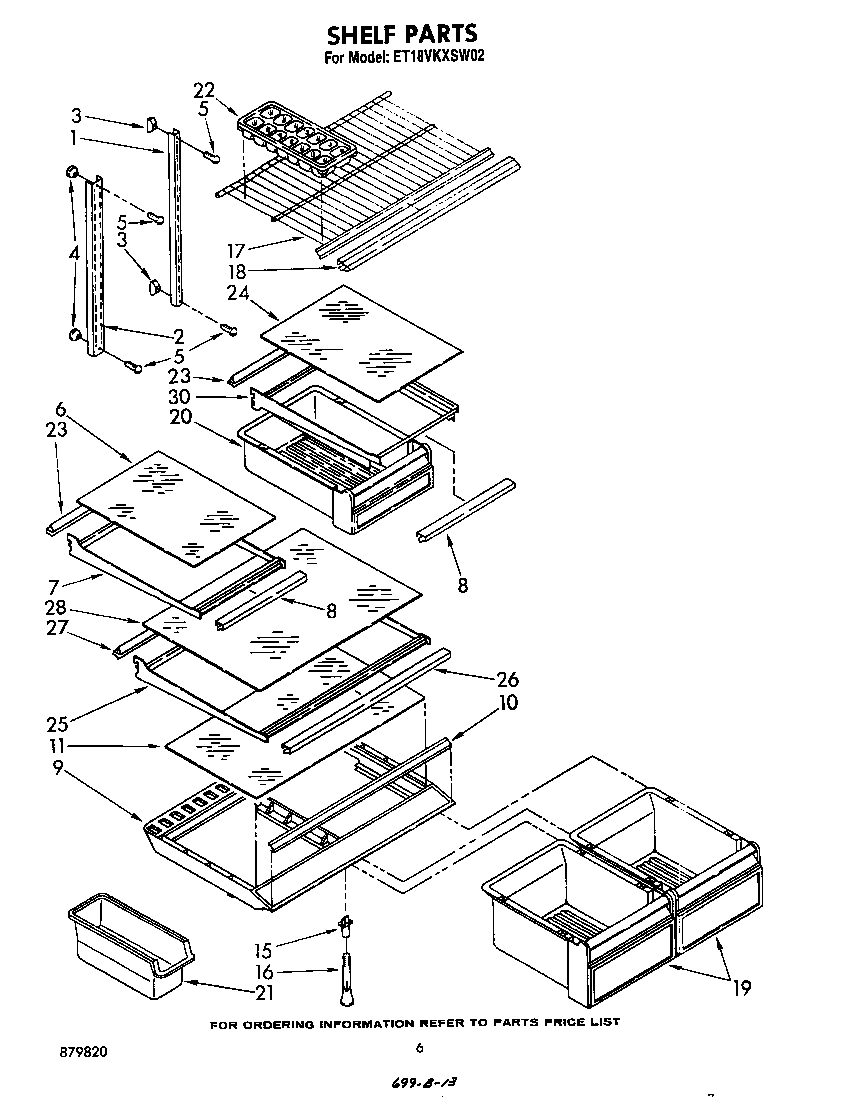 Whirlpool ET18VKXSW02 shelf diagram