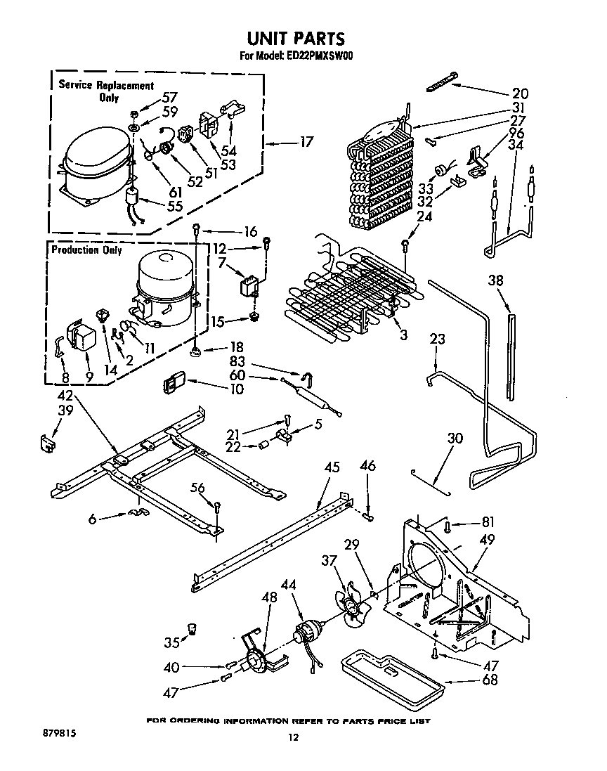 Whirlpool ED22PMXSW00 unit diagram
