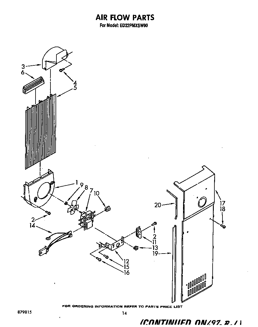 Whirlpool ED22PMXSW00 air flow diagram