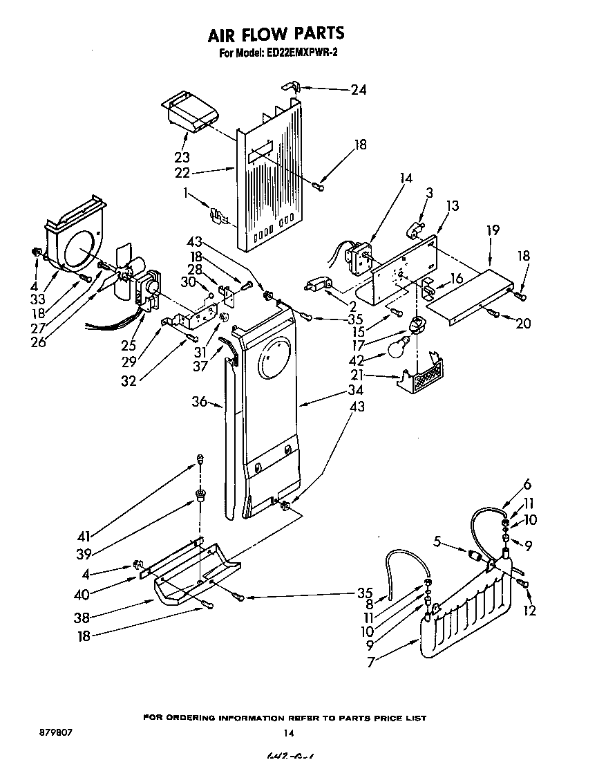 Whirlpool ED22EMXPWR2 air flow diagram