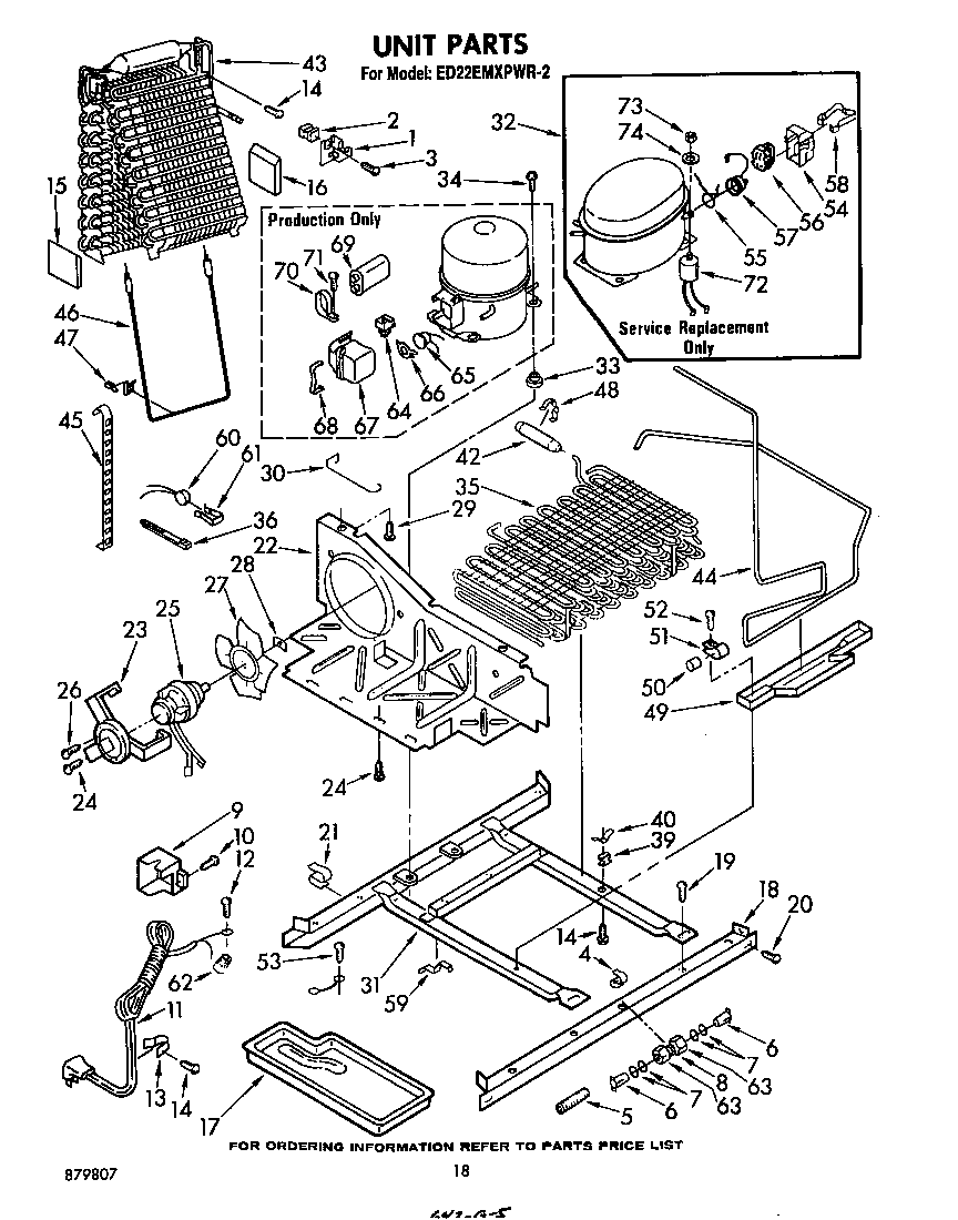 Whirlpool ED22EMXPWR2 unit diagram