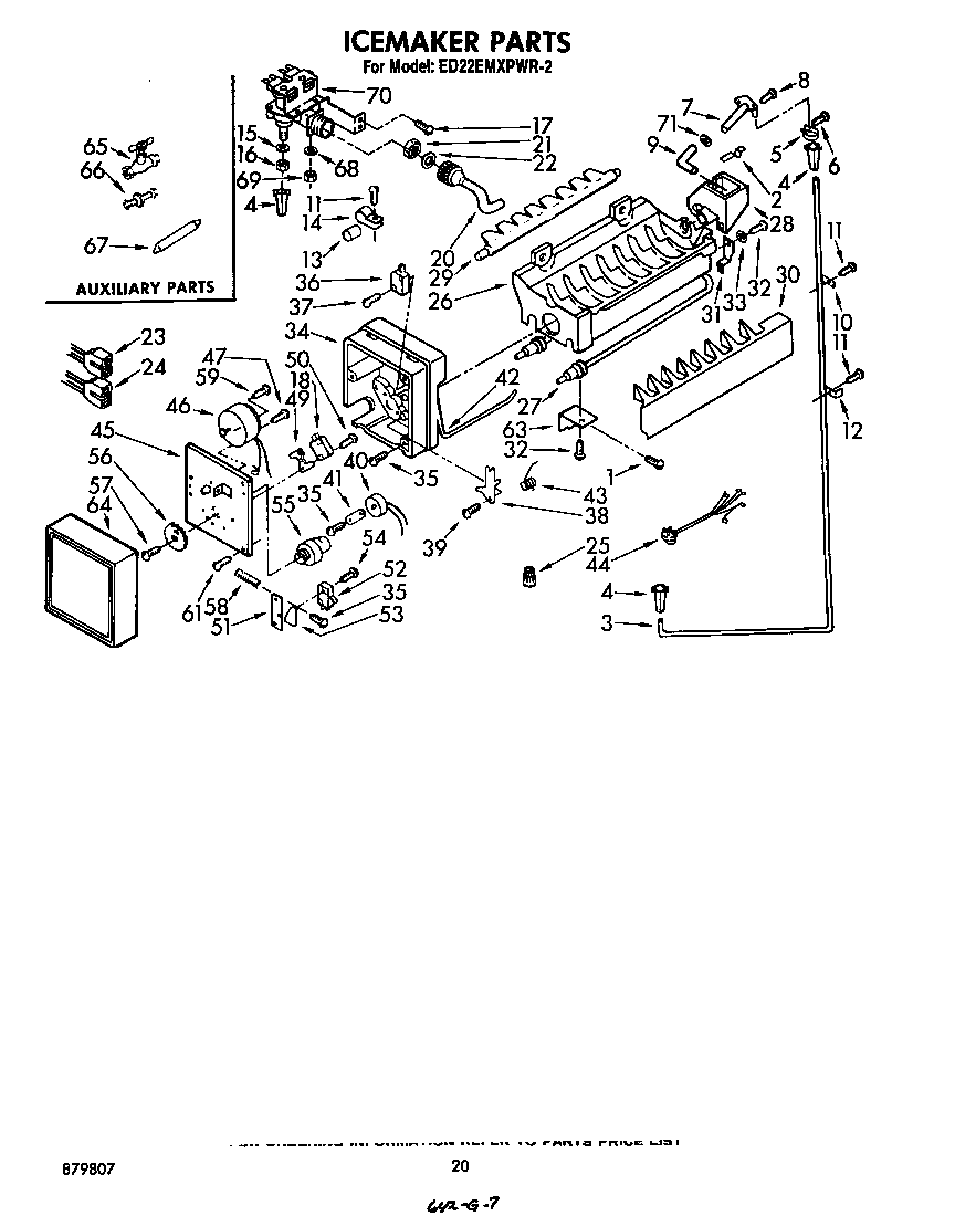 Whirlpool ED22EMXPWR2 icemaker diagram