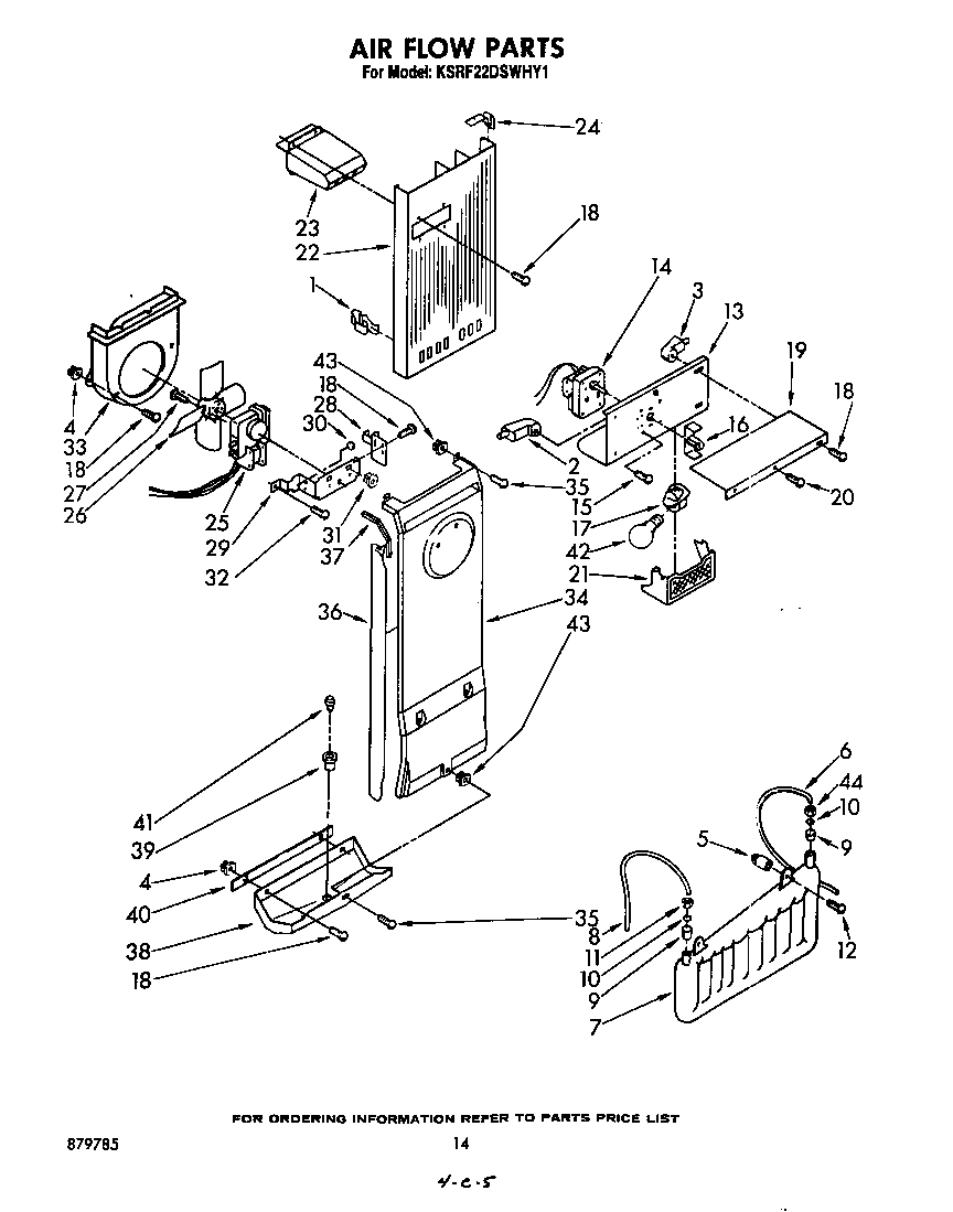 KitchenAid KSRF22DSWHY1 air flow diagram