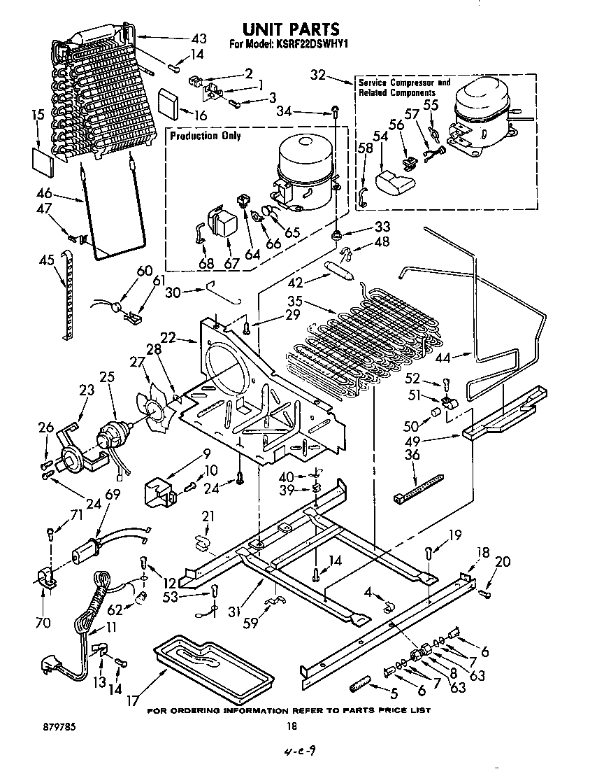 KitchenAid KSRF22DSWHY1 unit diagram
