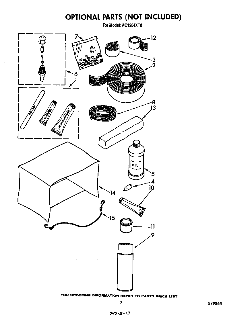 Whirlpool AC1204XT0 lit/optional diagram