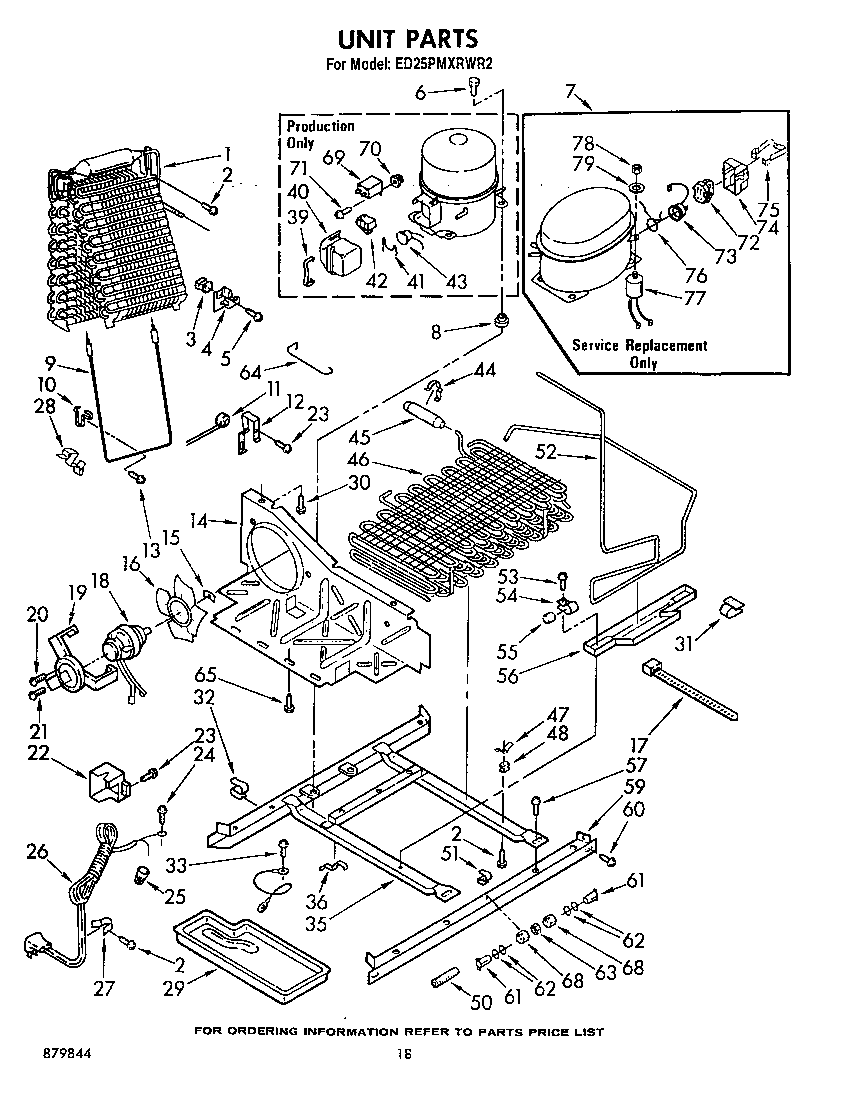 Whirlpool ED25PMXRWR2 unit diagram