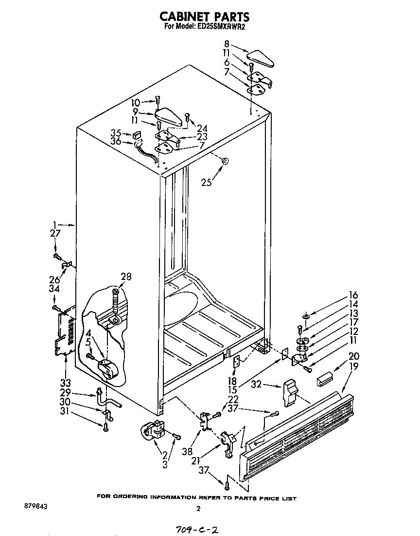 Whirlpool ED25SMXRWR2 cabinet diagram