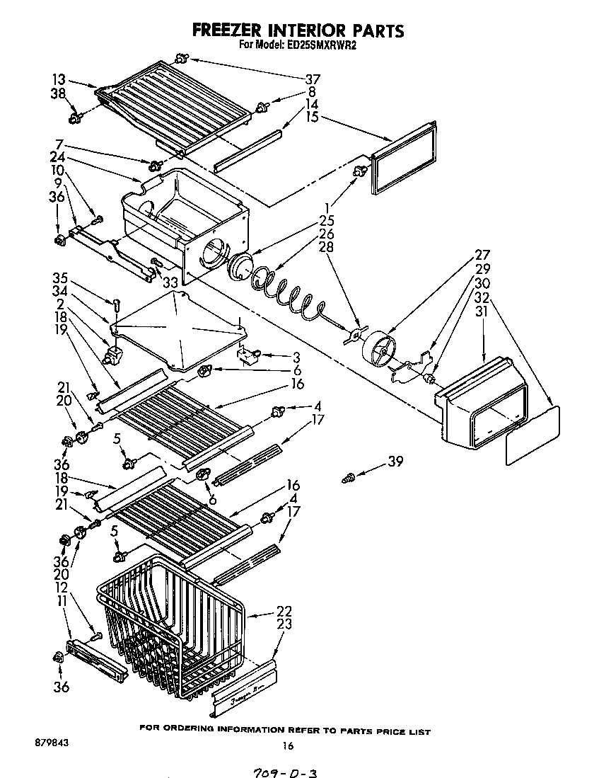 Whirlpool ED25SMXRWR2 freezer interior diagram