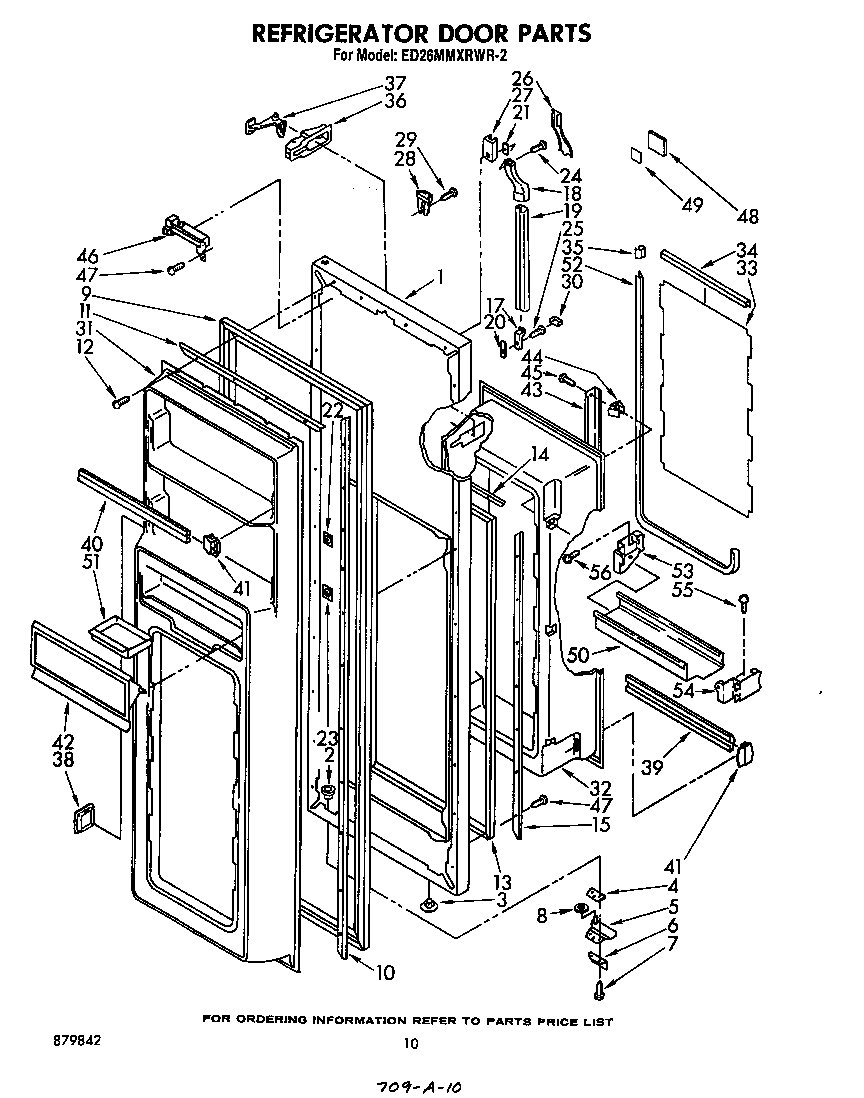 Whirlpool ED26MMXRWR2 refrigerator door diagram