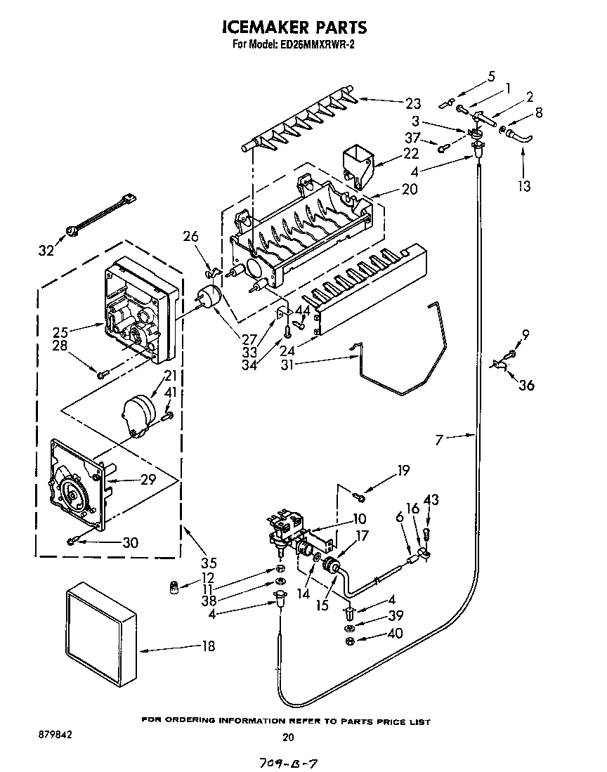 Whirlpool ED26MMXRWR2 icemaker diagram