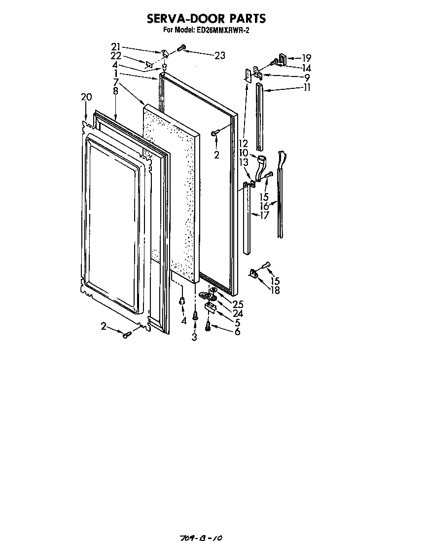 Whirlpool ED26MMXRWR2 serva-door diagram