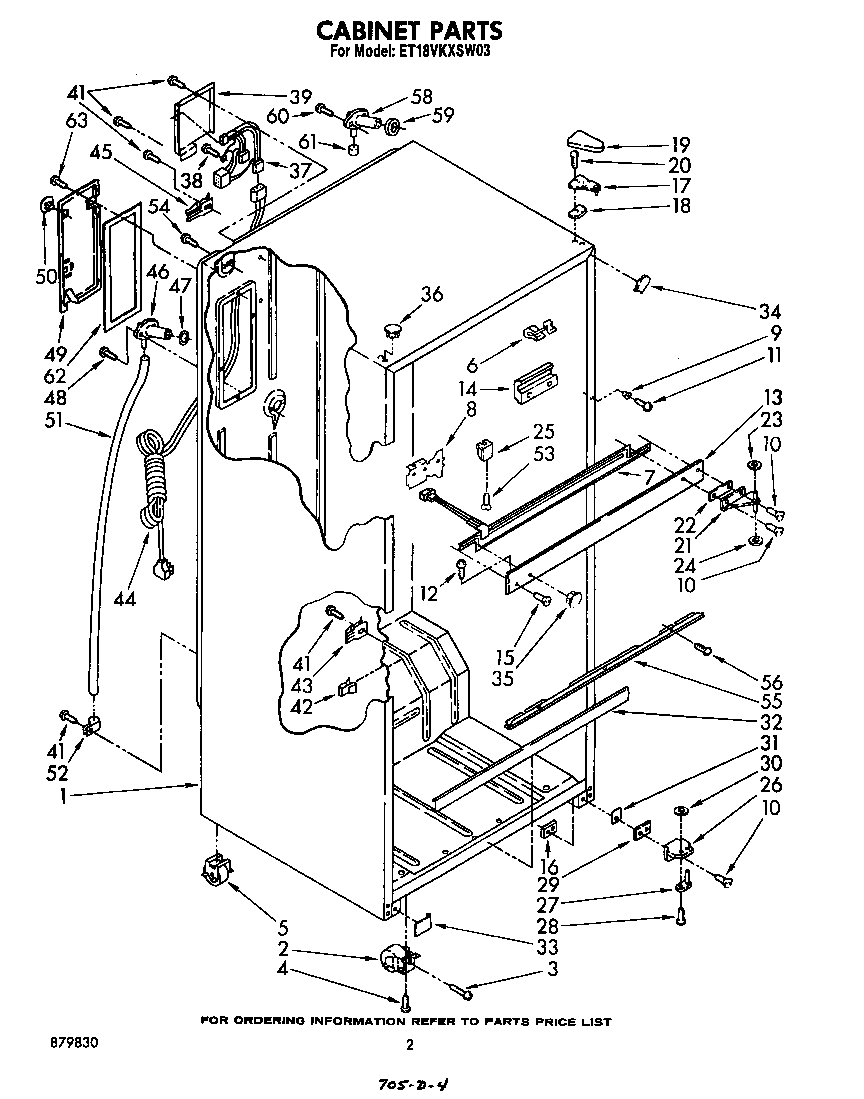 Whirlpool ET18VKXSW03 cabinet diagram