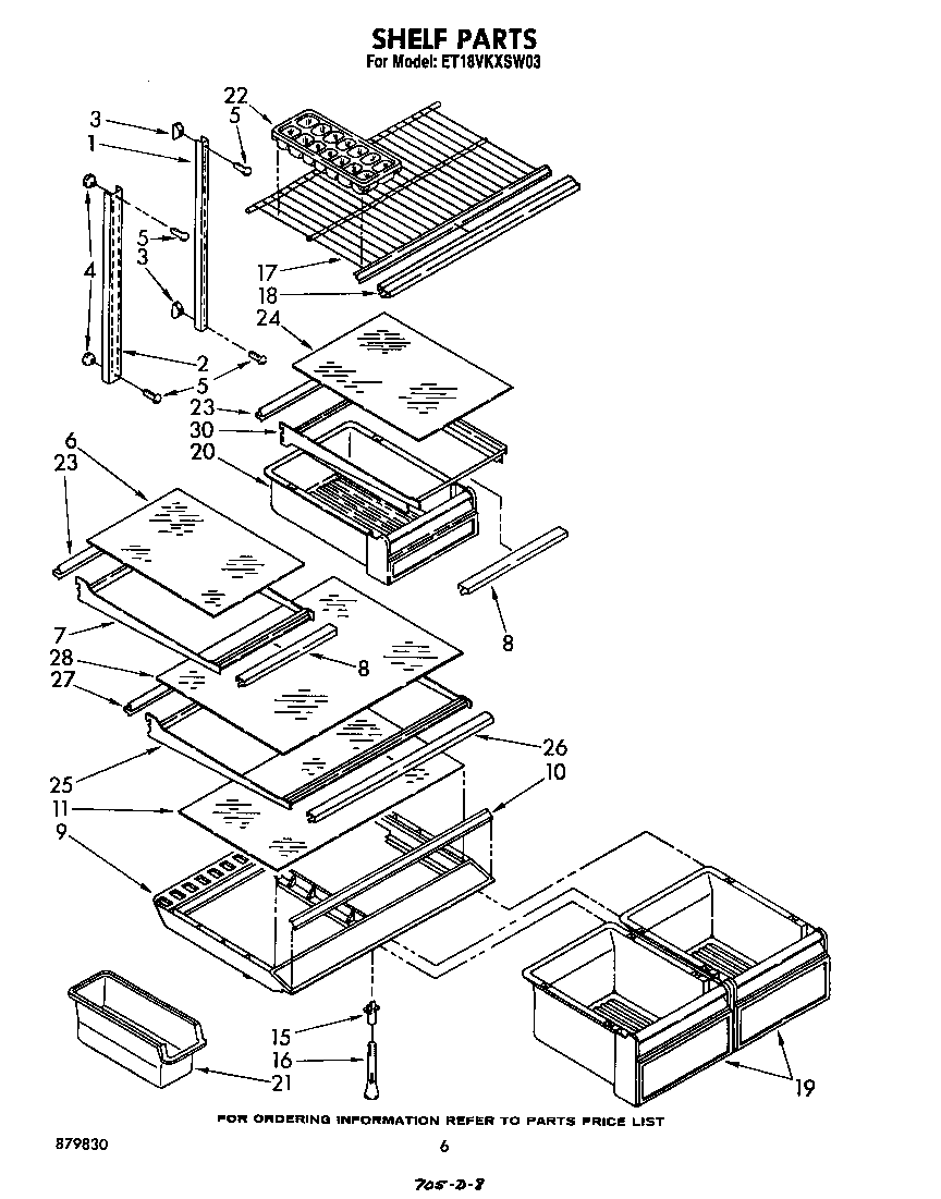 Whirlpool ET18VKXSW03 shelf diagram