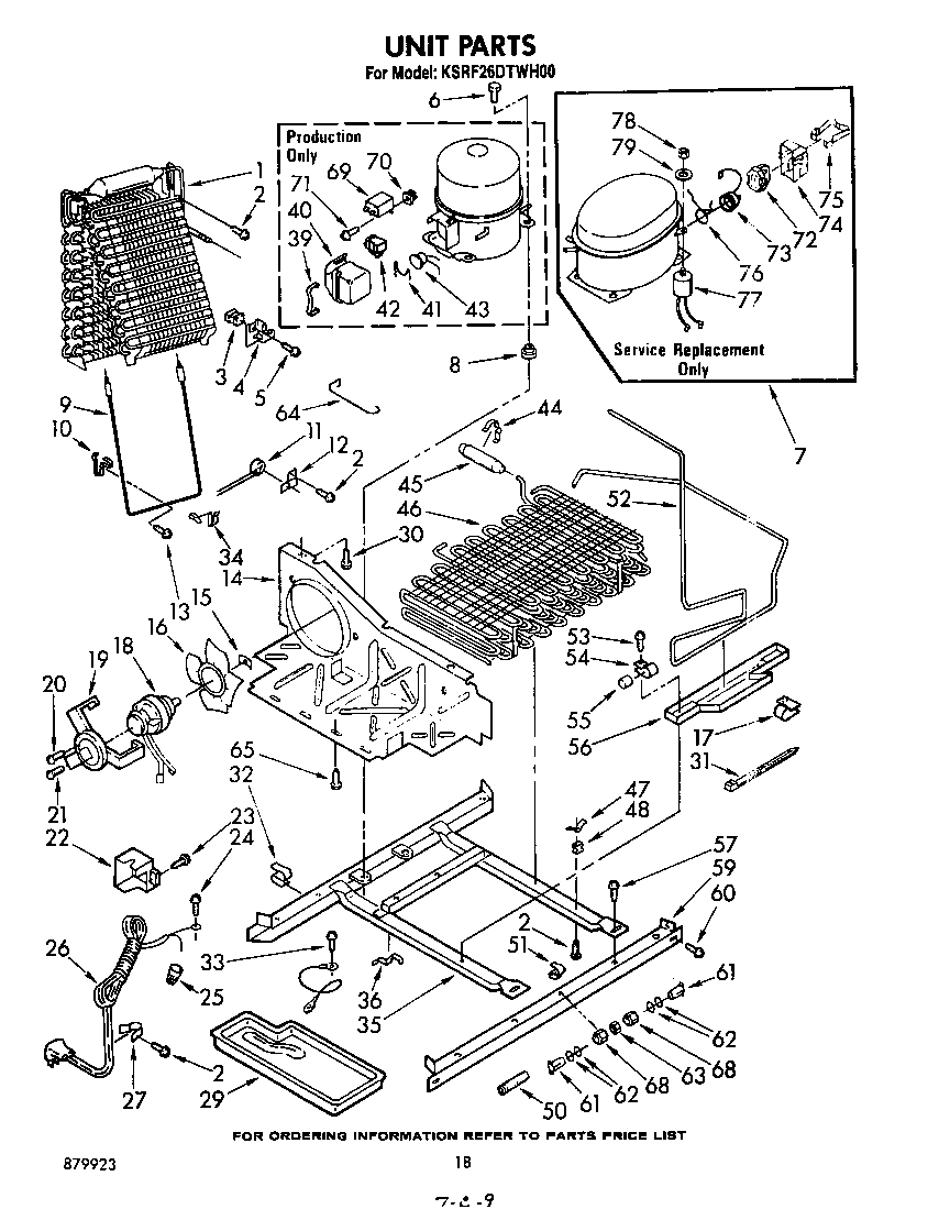 KitchenAid KSRF26DTWH00 unit diagram