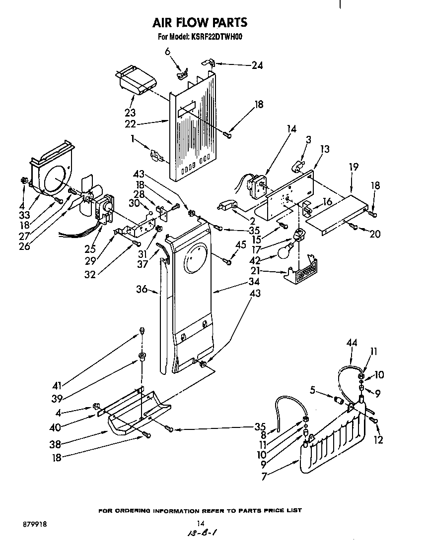 KitchenAid KSRF22DTWH00 air flow diagram