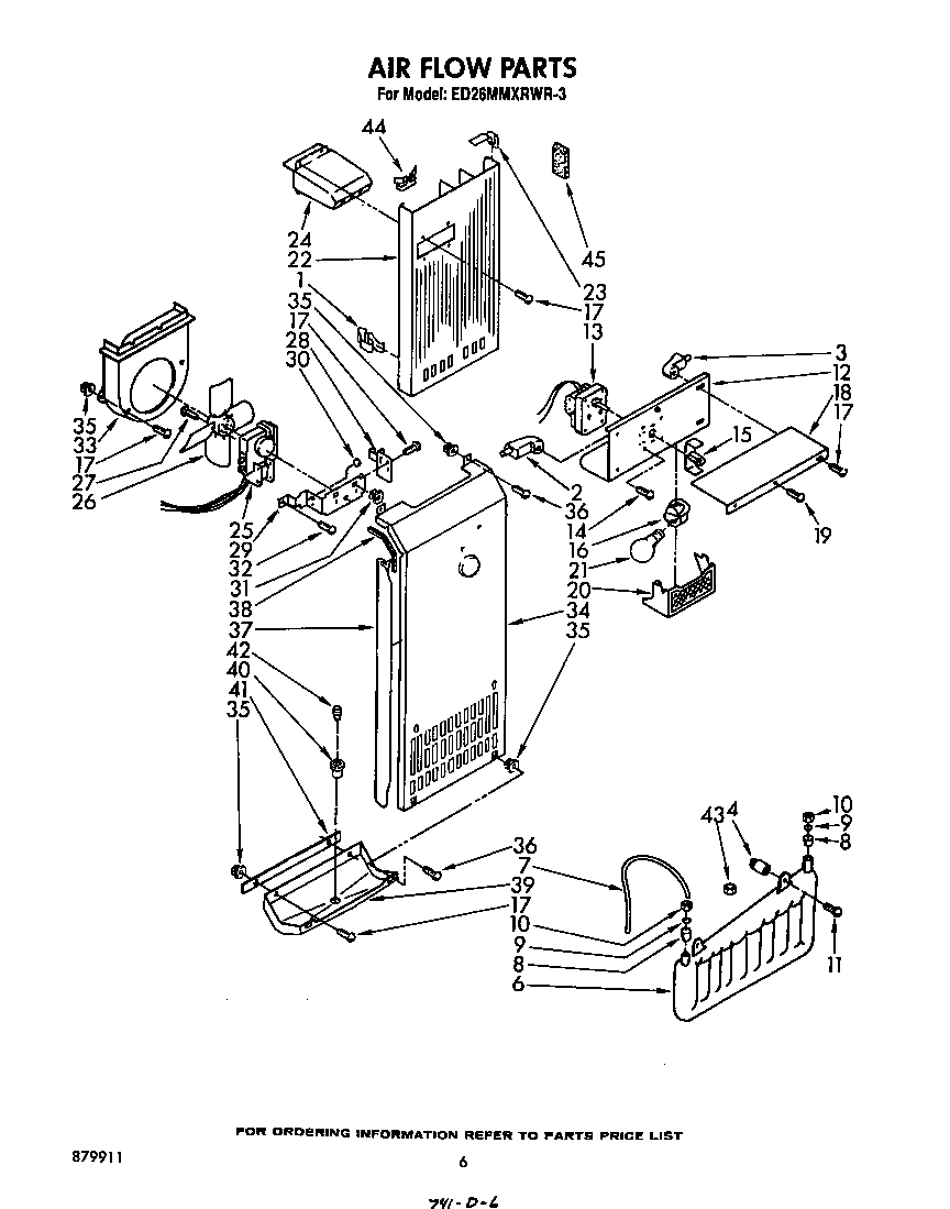 Whirlpool ED26MMXRWR3 airflow diagram