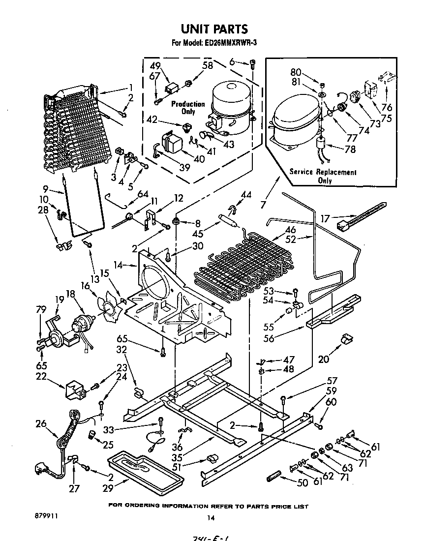 Whirlpool ED26MMXRWR3 unit diagram