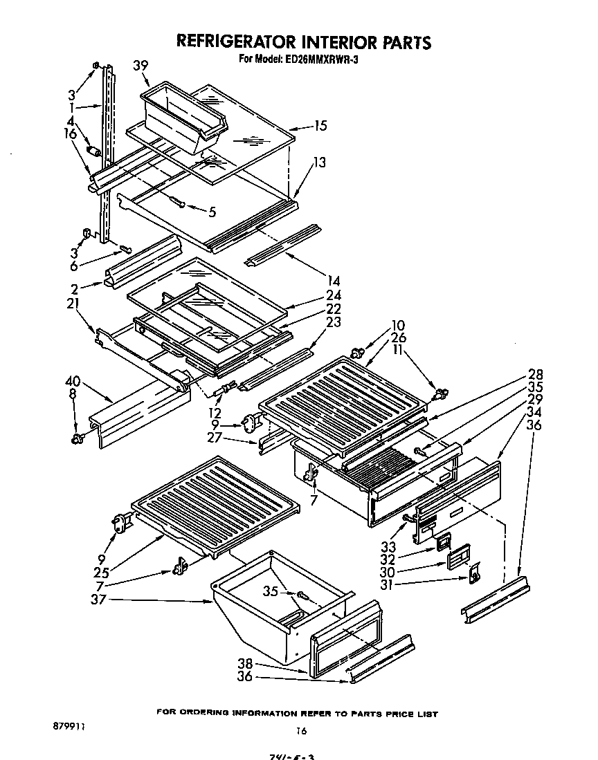 Whirlpool ED26MMXRWR3 refrigerator interior diagram