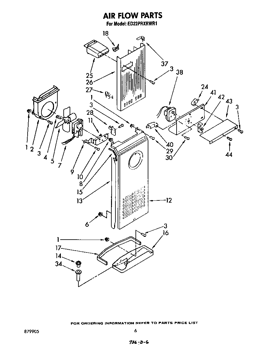 Whirlpool ED22PRXRWR1 air flow diagram