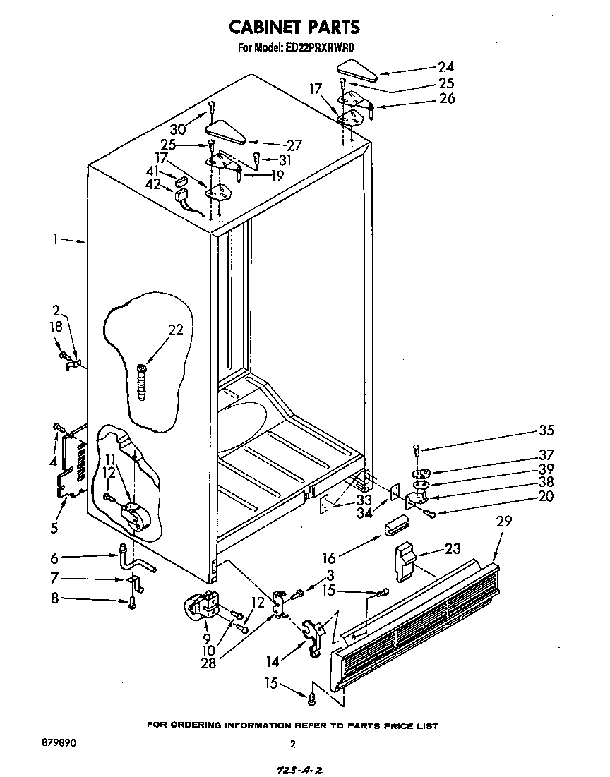 Whirlpool ED22PRXRWR0 cabinet diagram