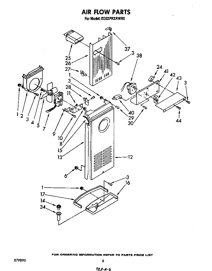 Whirlpool ED22PRXRWR0 airflow diagram