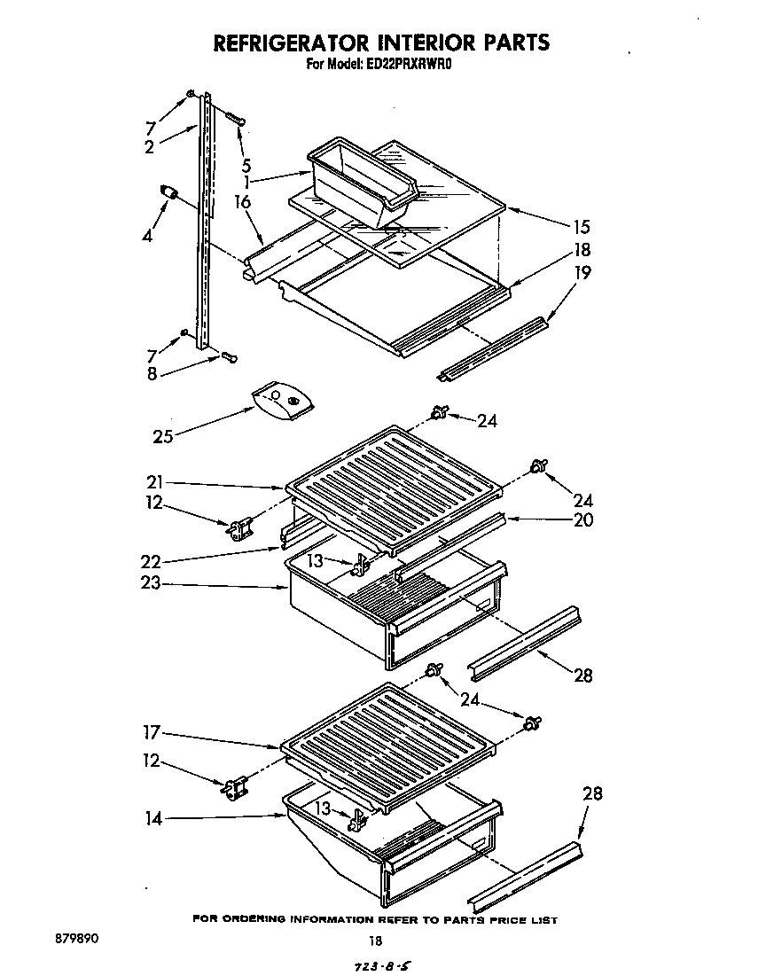 Whirlpool ED22PRXRWR0 refrigerator interior diagram