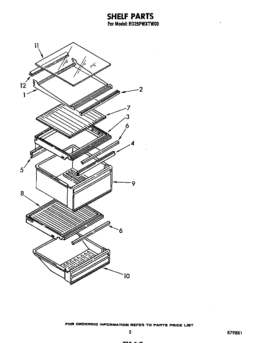 Whirlpool ED25PWXTW00 shelf diagram