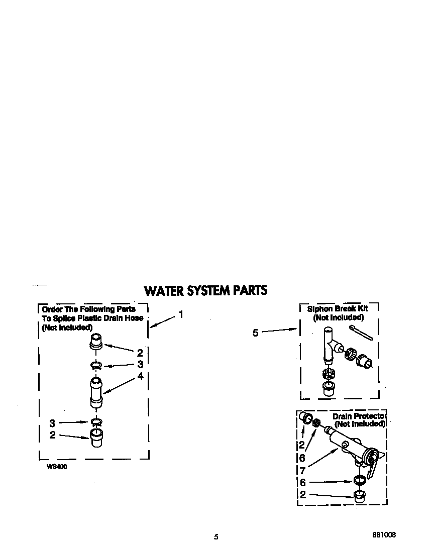 Roper RAX5133AW0 water system diagram