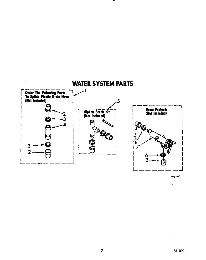 Estate TAWS690AW0 water system diagram
