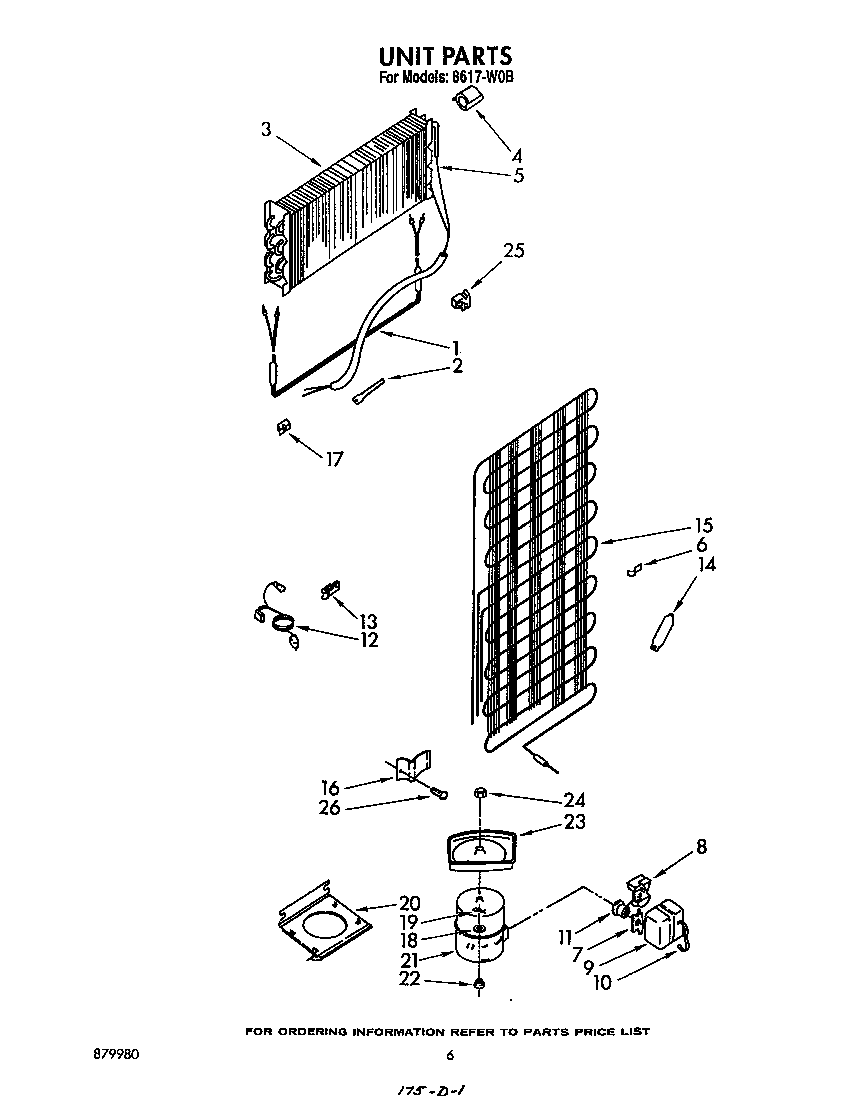 Roper 8617W0B unit diagram