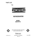 Roper 8624*1B front cover diagram