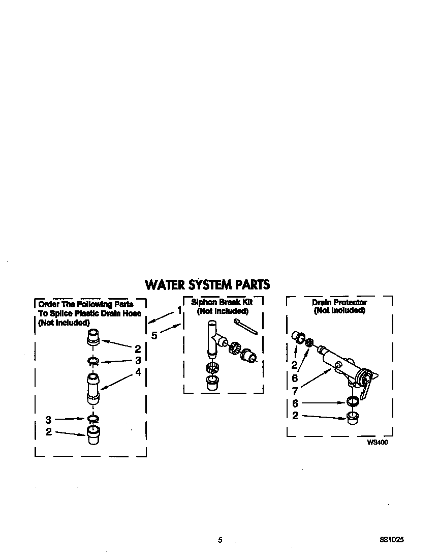 Whirlpool LST6132AW0 water system diagram