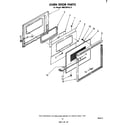 Whirlpool RM235PXL0 oven door diagram