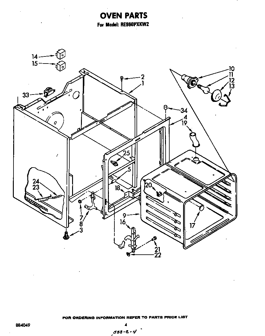 Whirlpool RE960PXKW2 oven diagram